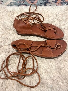 Women’s Lace-Up Leather Sandals